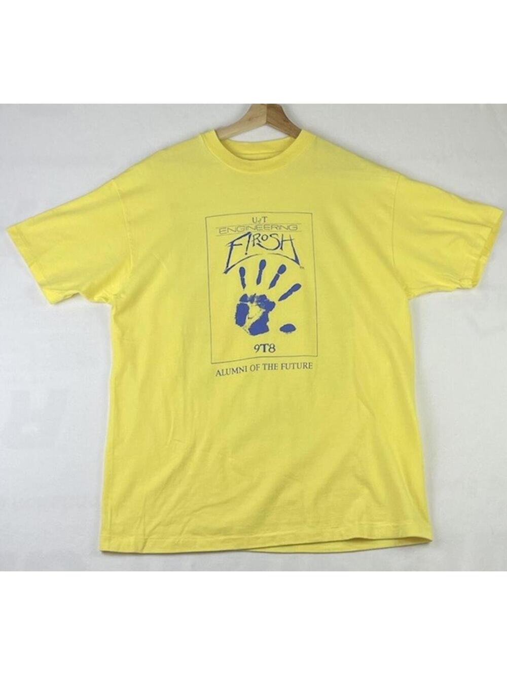 Vintage 1994 Yellow Hanes Frosh Week University Toronto Engineering T shirt Sz L